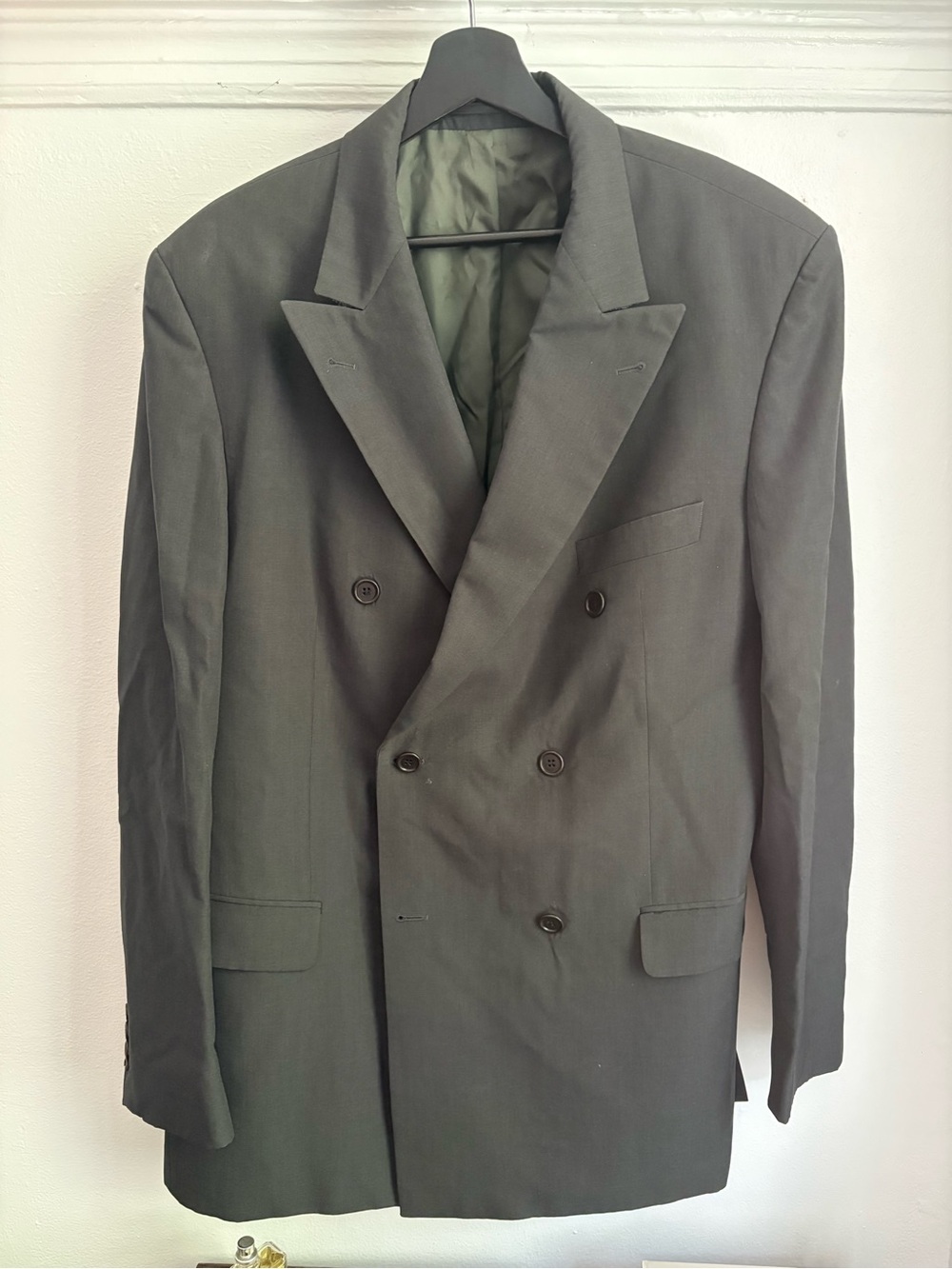 Hugo Boss Double-Breasted Dark Gray Sport Coat